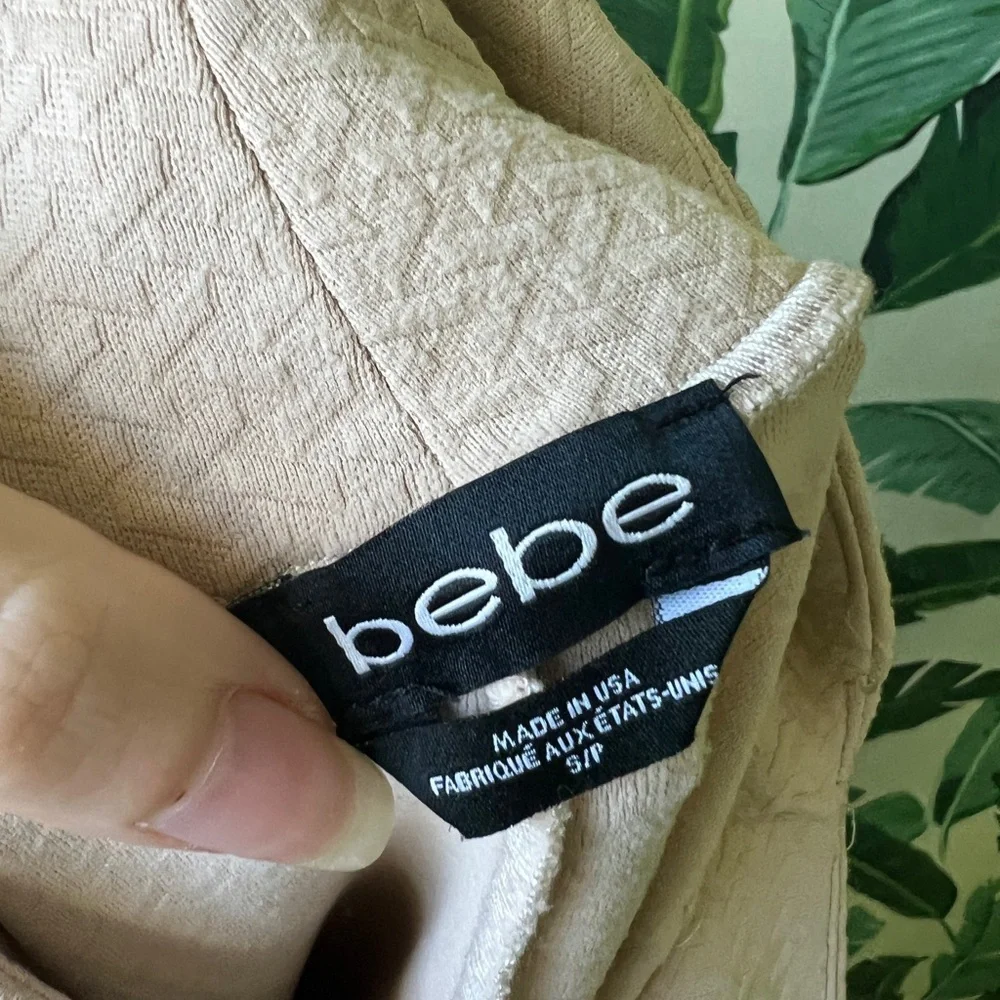 Bebe Cream Textured‎ Bodycon Pencil Skirt Y2K Womens S